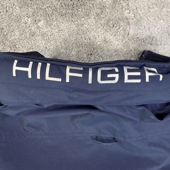 Tommy Hilfiger Jacket Men’s XXL Navy Blue Hooded Full Zip Nylon Mesh Lined - Picture 6 of 10